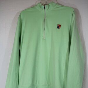 Donald Ross Men's 3/4 Zip Pullover Light Weight Fleece Mint Green Activewear M